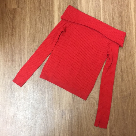 Forever 21 Tops - Forever 21 retro red off the shoulder long sleeve